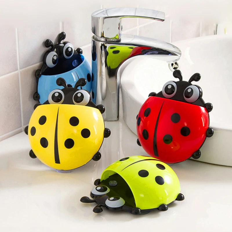 Ladybug Sucker Children Kids Cute Animal Toothbrush Holder Suction Hooks Toothbrush Wall Suction Bathroom Sets Toothbrushes Toy Ladybug Sucker Children Kids Cute Animal Toothbrush Holder Suction Hooks Toothbrush Wall Suction Bathroom Sets Toothbrushes Toy