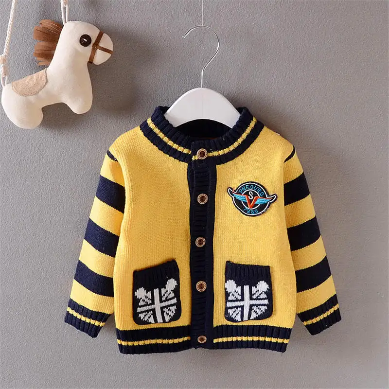 

2017 Autumn Winter Baby boy sweaters cardigans boys fashion striped sweater coat
