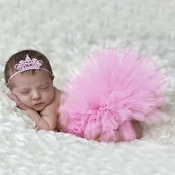 

Newborn Photography Props Infant Costume Outfit Cute Princess Skirt Handmade Baby Girl Summer gown children clothing TS026