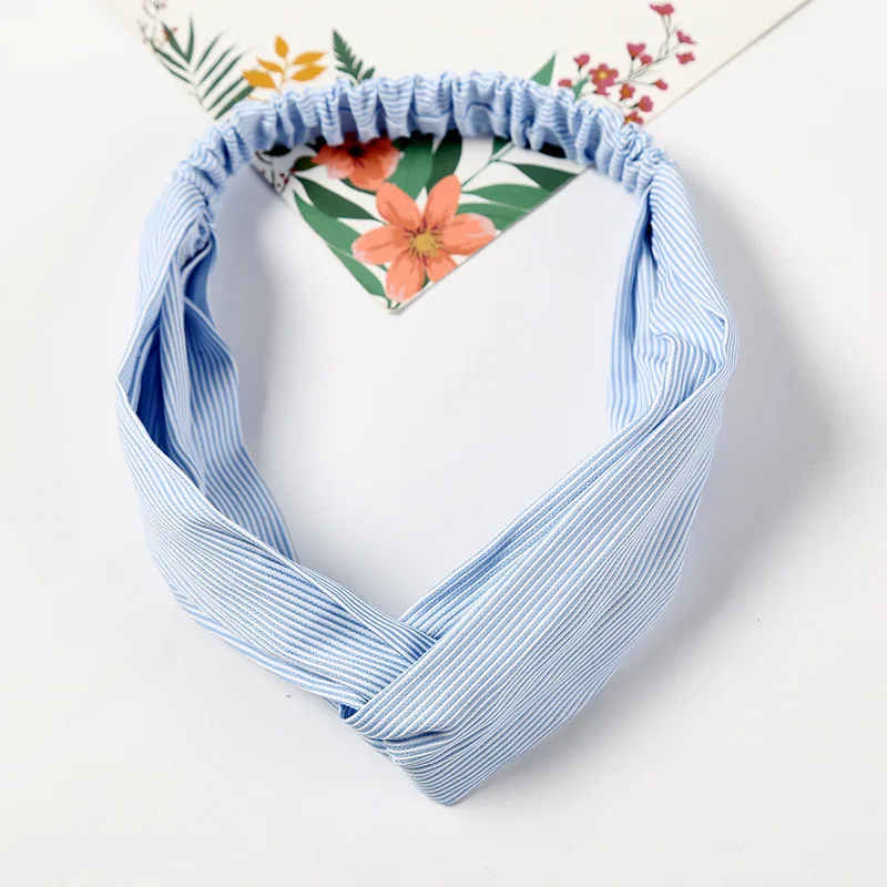 

Fashion Stripe Knot Headband Elastic Hair bands Headwrap Floral hair Scrunchies for Women Girls Hairband Bandanas Accessories
