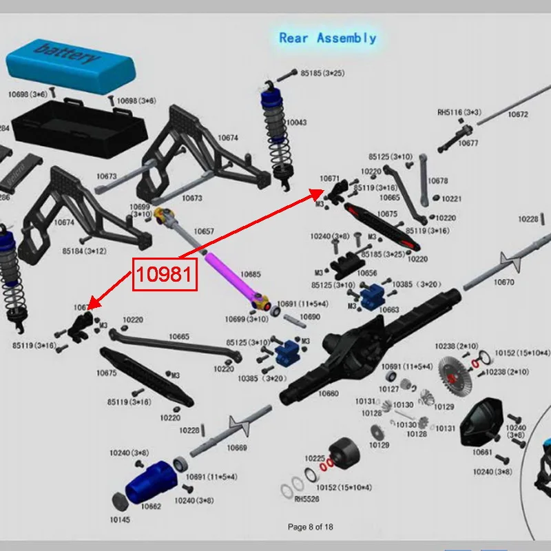 Передний держатель из алюминиевого сплава для VRX Racing RC детали игрушечных