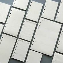 Mensal/semanal/diária espiral a6 a5 a7 b5 a4 anéis binder jornal papel, filler organizador filofax