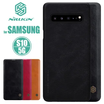 

for Samsung Galaxy S10 5G Version Case Nillkin Qin Flip Leather Case Luxury Business Case for Samsung S10 5G Nilkin Back Cover