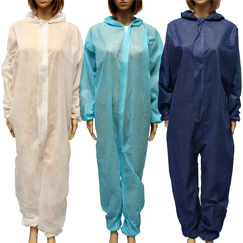 

3 Colors 4 Sizes Disposable Paper Suit Protective Overall Coveralls Silverline M/L/XL/XXL