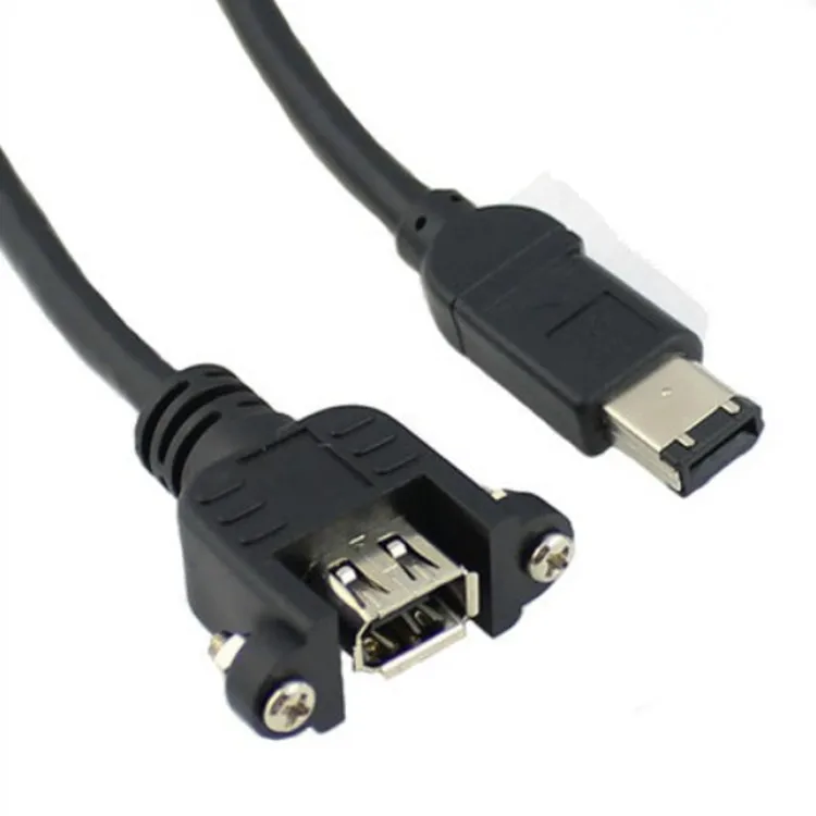 

IEE1394 6PIN Male to Female Extension Cable 100cm Firewire 400 Mount Screw type
