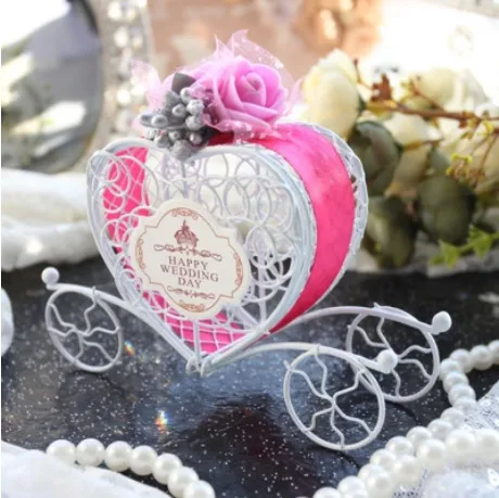

Just arrival hotsale decorative candy tin box flower carriage gift box 50pcs