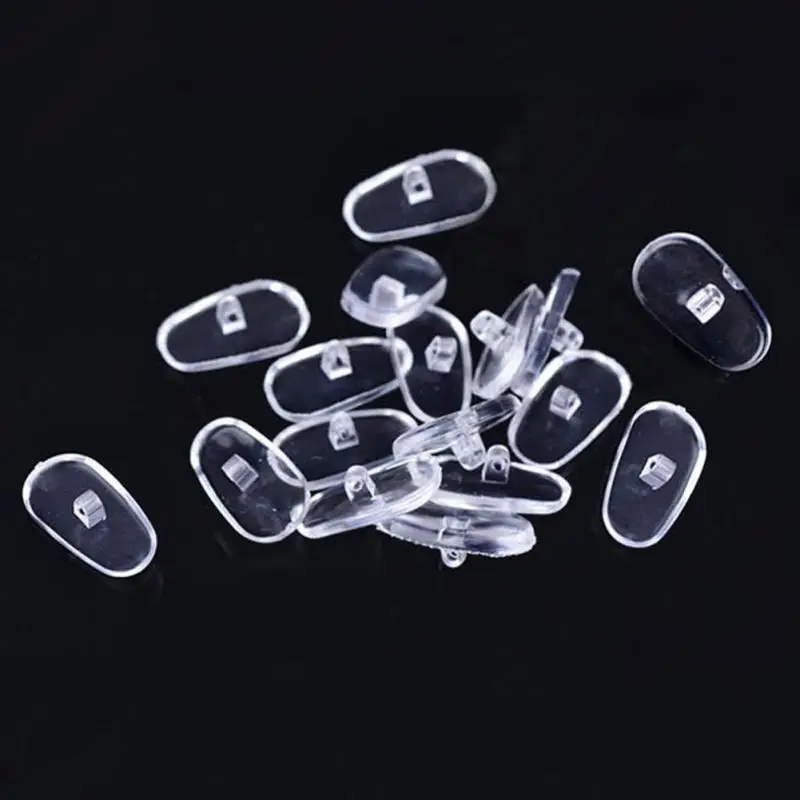 

50 Pairs Clear Silicone Nose Pads For Glasses Nose Pads Glasses Accessory Soft Nose Pads Oval Screw On Nose Pad Tools