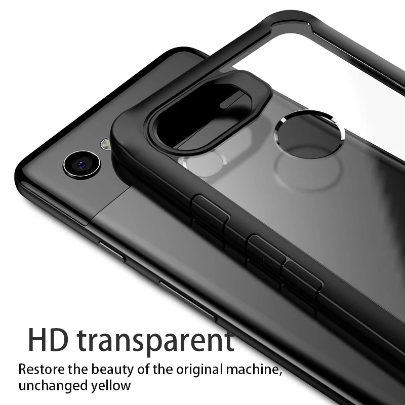 

BEXFLOVE Case For Google Pixel 2XL Case Cover For Google Pixel 2 Case Transparent Hybrid Soft Red Cover For Pixel 2 XL 2XL Case