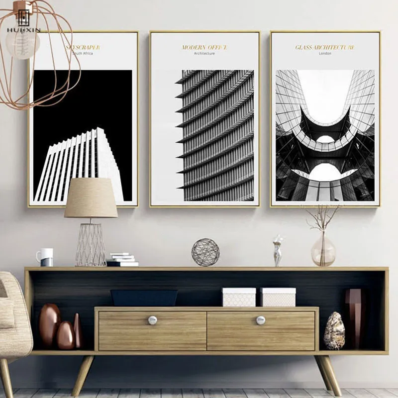 

The Black And White Feather Landscape Living Room Decor Pictures Modern Cafe Canvas Paintings Honeycomb Structure Wall Posters