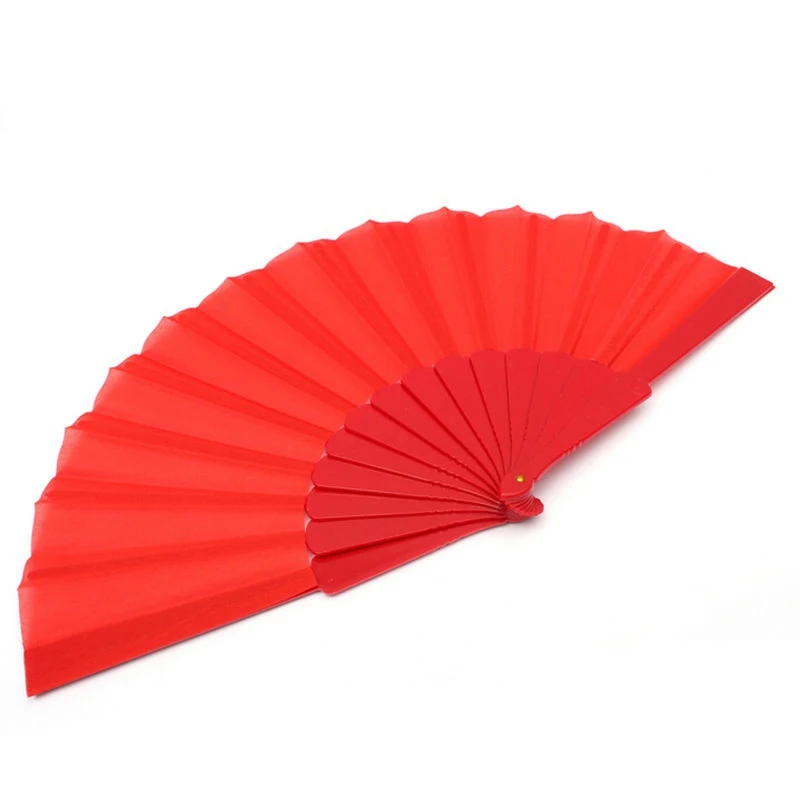 

New Handheld Pure pigment color flat plastic folding fan Spain fan Solid Dance Bridals Wedding Party Decor Fan