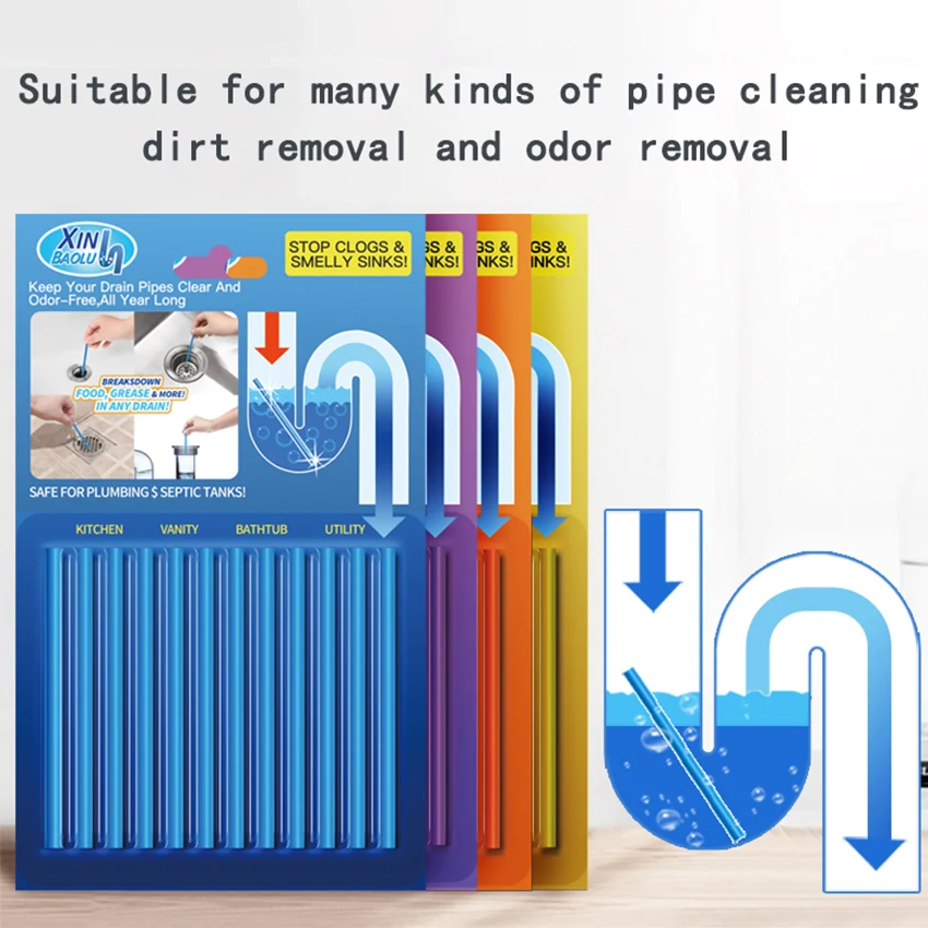 

Pipe cleaning rod all-purpose household kitchen water pipe floor drain powerful dredge multi-function unchoke sewer artifact