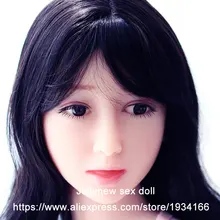 real silicone doll head in Sex Dolls,sex product accessories,solid skeleton,with eyes wigs,oral sex,customized makeup,140 cm
