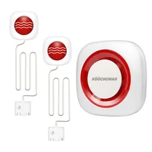 KOOCHUWAH Smart House GSM Flood Sensor SMS Alert Water Leak Sensor Kit Auto Call Wireless Water Leak Detector Alarm Promotion