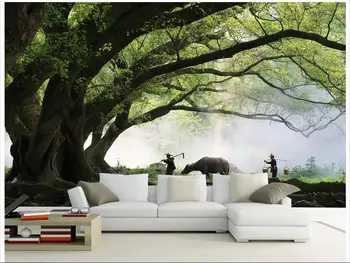 

3d wallpaper custom photo non-woven mural wall sticker The tree spring busy season painting 3d wall room murals wallpaper