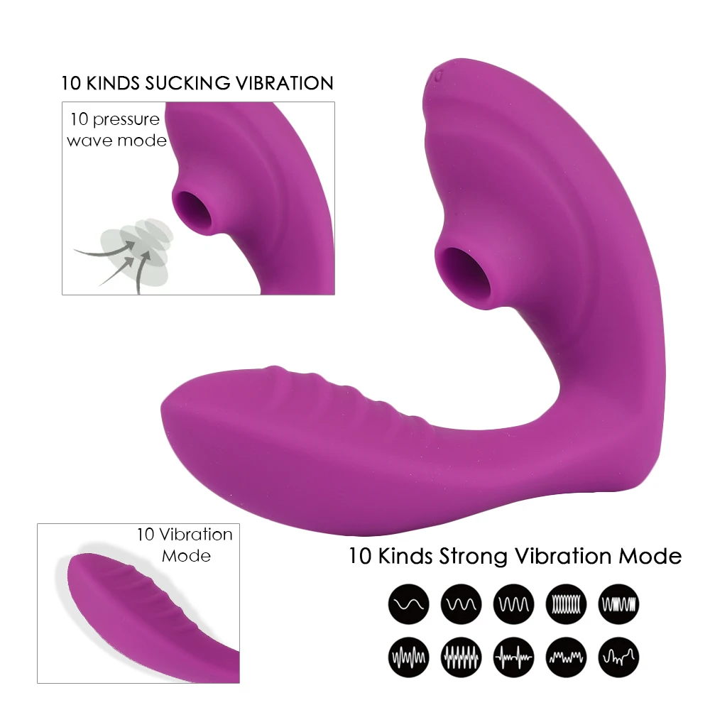 Wearable Sucking Vibrator 10 Speed Vibtration G Spot Vibrators Clitoris Stimulation Sucker Erotic Flirting Sex Toys for Women (10)