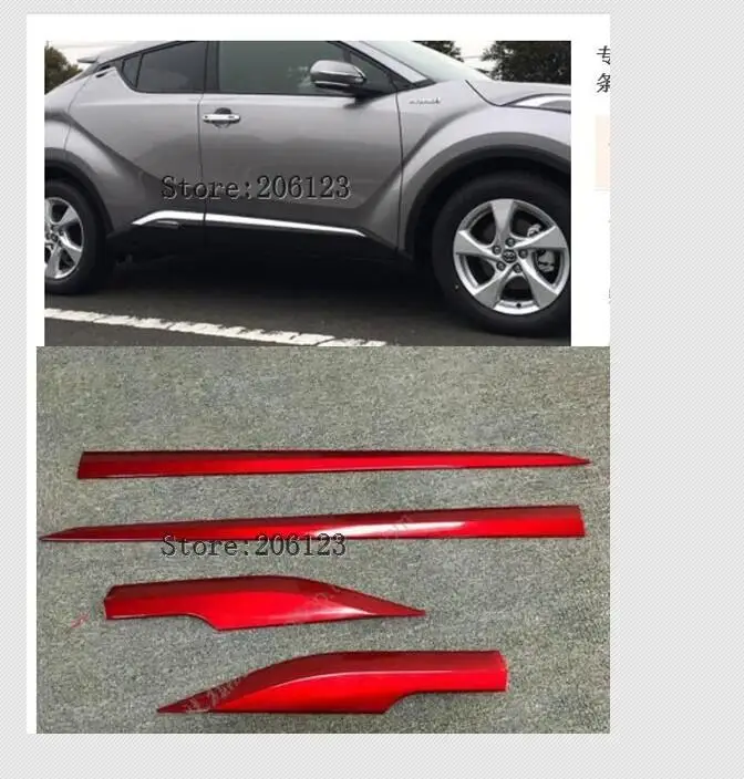

2016 2017 2018 for Toyota C-HR C HR CHR Door Body Side Trim Cover Molding ABS Chrome Car Accessories Auto Styling
