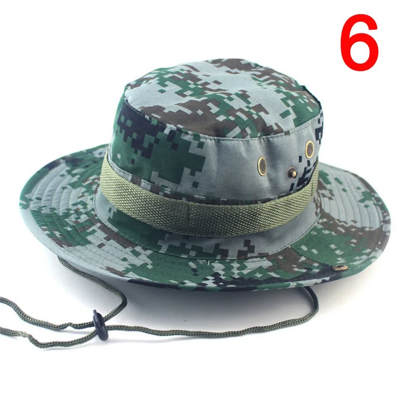 1 шт. Мужская и женская военная Панама Safari Boonie камуфляжная шляпа ведро со
