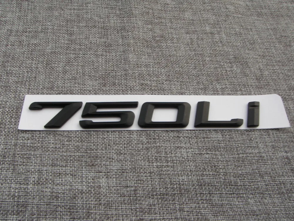 

Black ABS Number Letters Word Car Trunk Badge Emblem Letter Decal Sticker for BMW 7 Series 750i