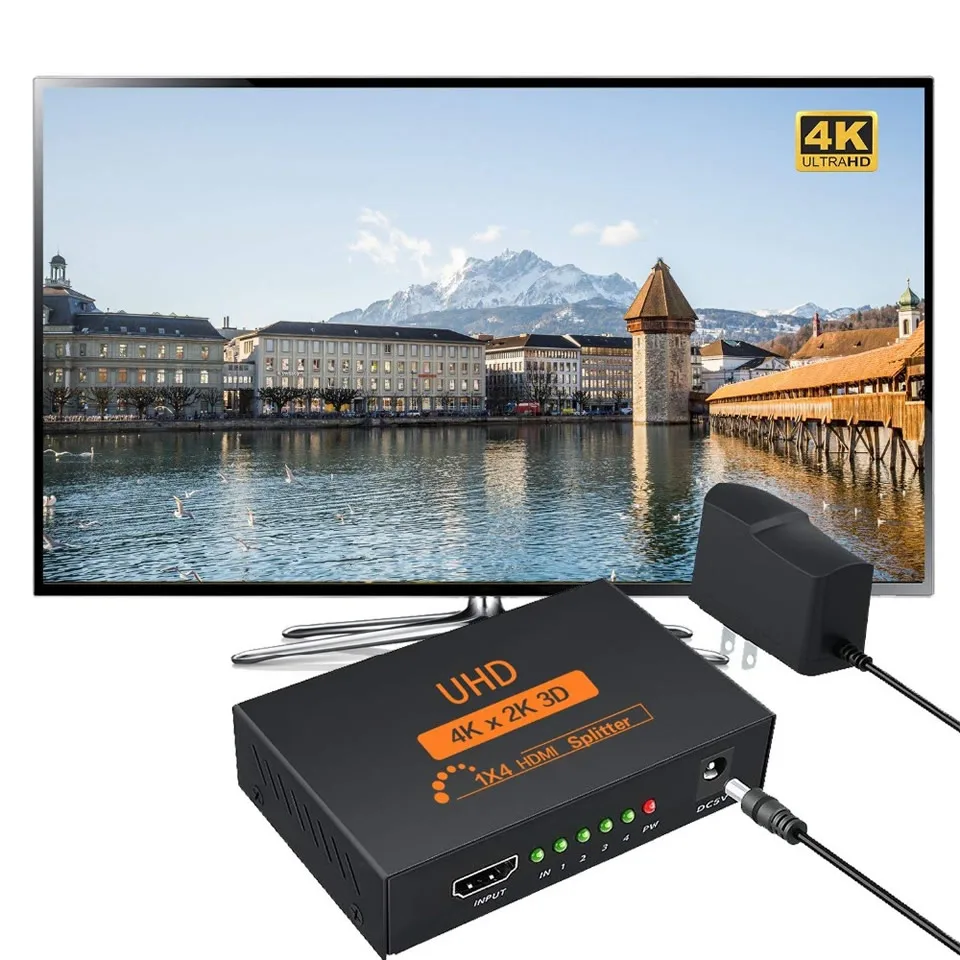 4K HDMI сплиттер Full HD 1080P видео HDMI коммутатор 1 в 2 1 в 4 Выход HDMI усилитель двойной дисплей для HDTV DVD PS3 Xbox