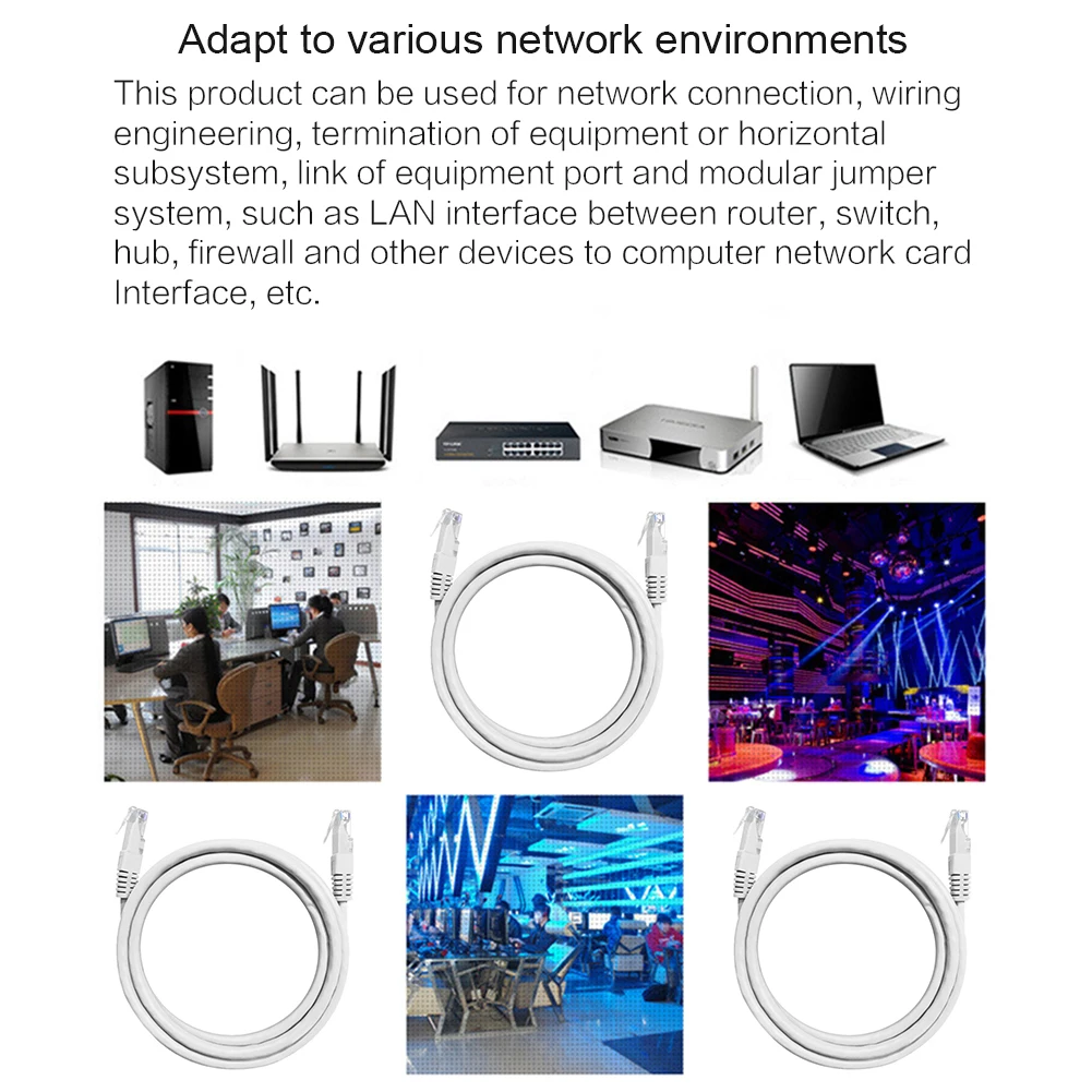 Сетевой кабель 1/2/3/5/10/15 M 8 ядерный медный Ethernet LAN с покрытием из чистой меди и