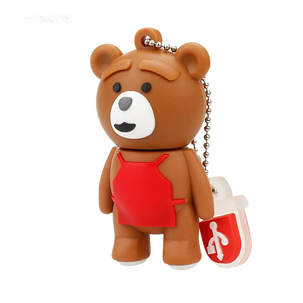

USB flash drive 128gb cartoon bear mother pendrive usb 2.0 4GB 8GB pen drive 16GB 32GB 64GB USB memory disk animal free shipping