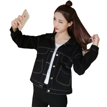 

Spring Jacket Women Loose Denim Jacket Fashion Students Retro Jacket Plus cashmere High Quality Comfortable Clothing LJ201