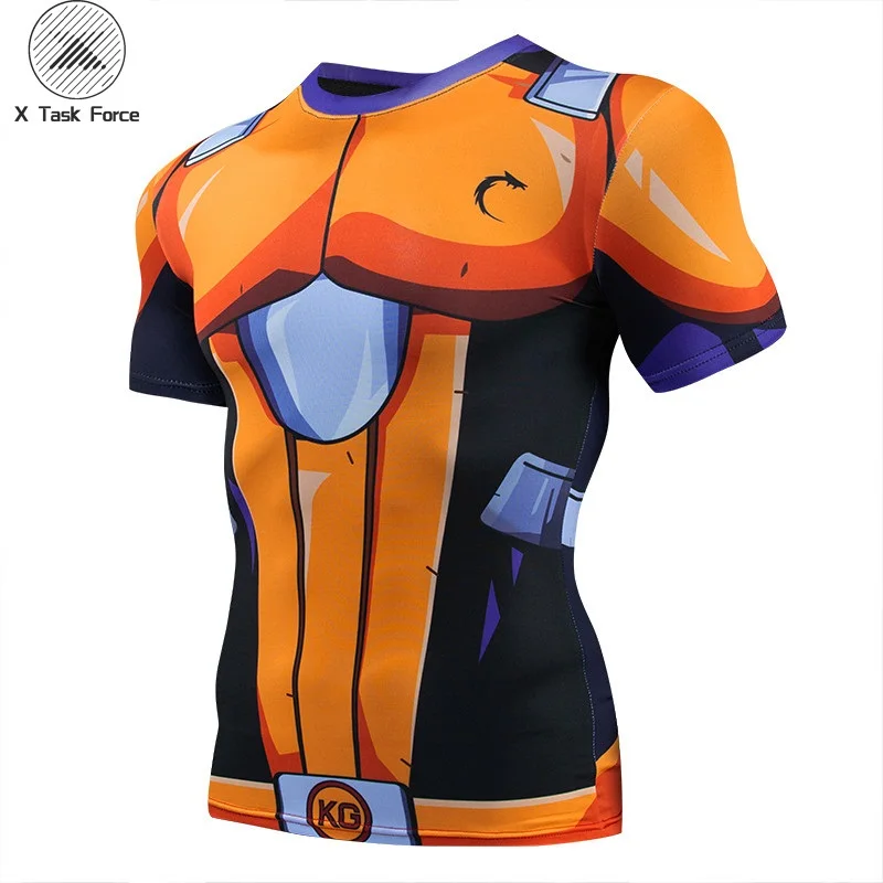 Dragon Ball футболки мужские компрессионные 3d топы с коротким рукавом футболка Гоку