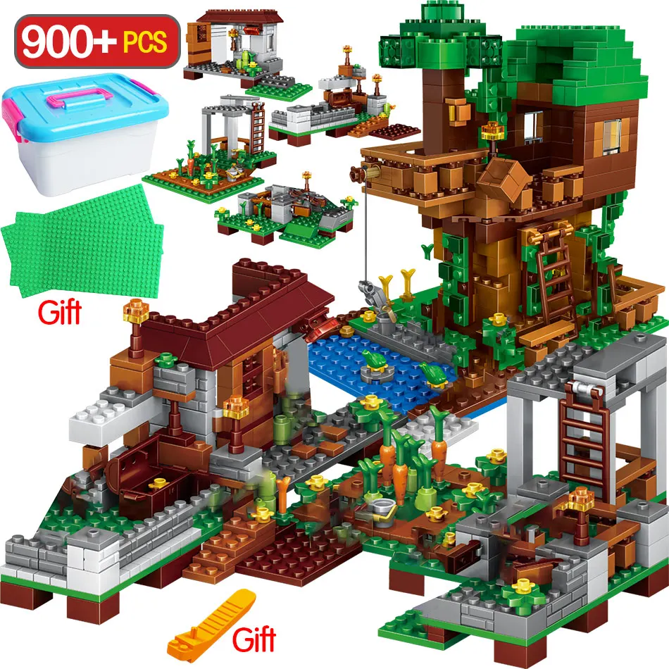900pcs City Series Building Blocks For Village Blocks The Tree House Kits With Figures Toys For Children Gift Blocks Aliexpress