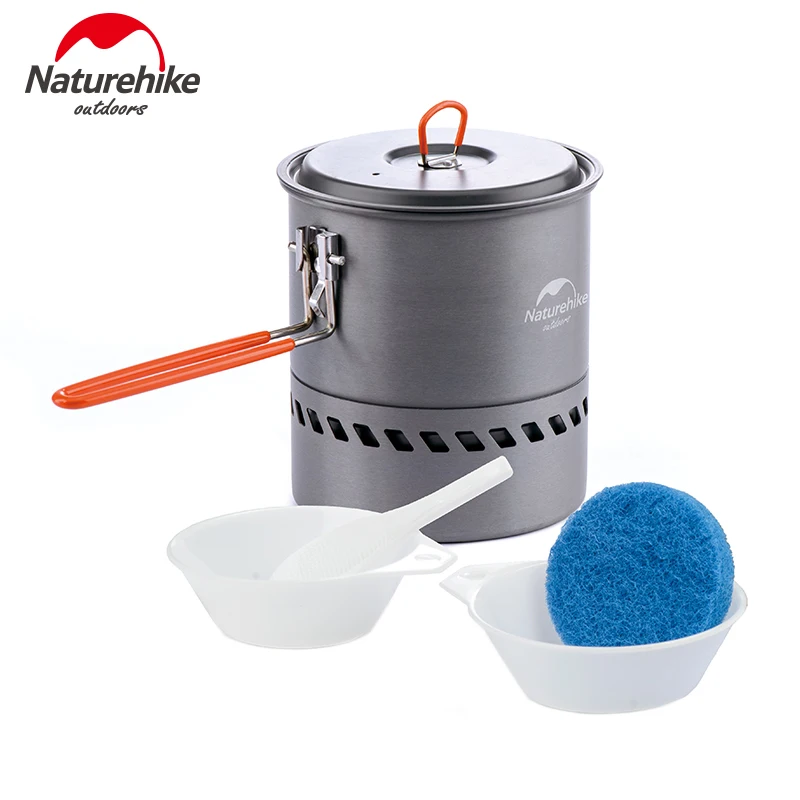 Naturehike 1.5L Intercambiador de Calor Pot portátil utensilios de cocina al aire libre para acampar olla NH15T216-G Naturehike 1.5L Intercambiador de Calor Pot portátil utensilios de cocina al aire libre para acampar olla NH15T216-G