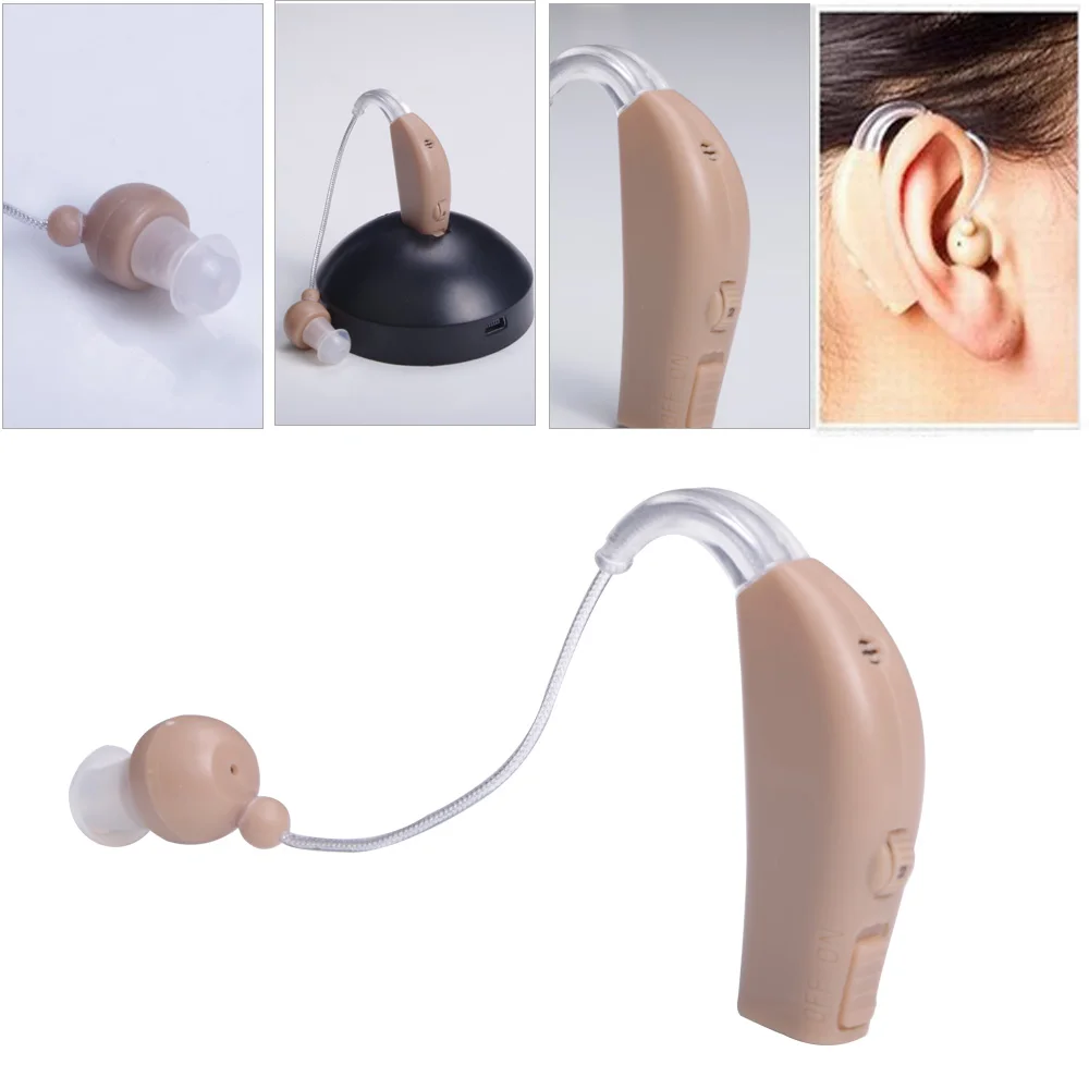 New Rechargeable ear hearing aid mini device ear amplifier digital hearing aids behind the ear for deaf elderly