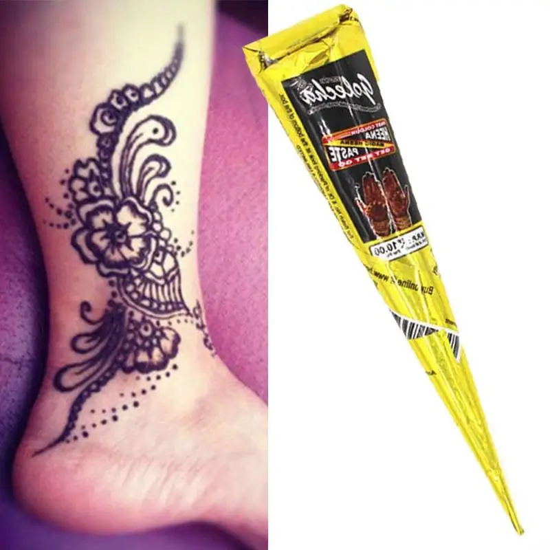 Новая краска для тела индийская хна конусы индийская хна тату-паста для Временной Татуировки наклейка Mehndi боди-арт Крем Водонепроницаемый