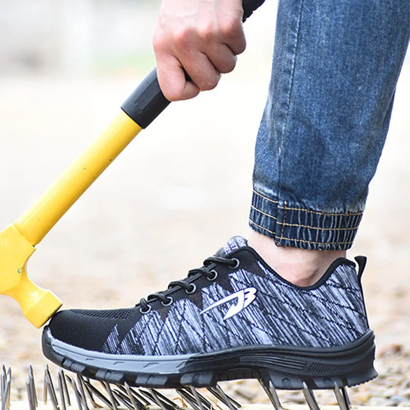 

2019 Anti-smashing Piercing Work Safety Boot Male Steel Toe Safety Shoes Men Boots Outdoor Casual Sneaker Men Plus Size 48
