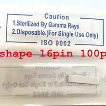 16pin U shade белый 100 шт Перманентный Макияж игла для татуировки бровей Иглы лезвия