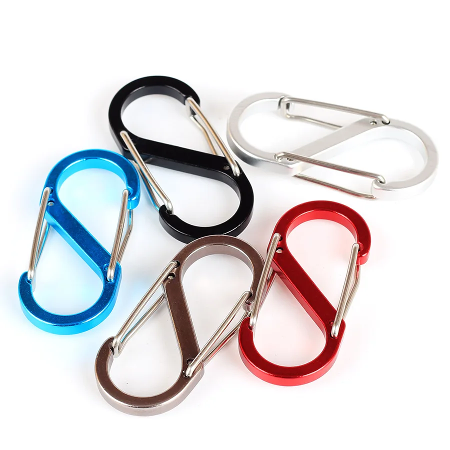 5pcs/lot Mix Color 8 Shape Outdoor Carabineer & Quickdraw Aluminum alloy Survival Buckle Locking Carabiner Keychain Tools 5pcs/lot Mix Color 8 Shape Outdoor Carabineer & Quickdraw Aluminum alloy Survival Buckle Locking Carabiner Keychain Tools