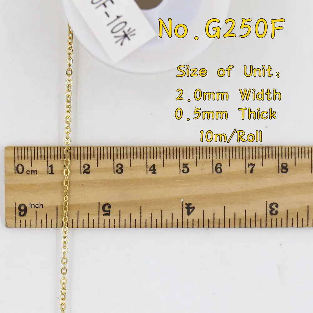 10 м/шт. DIY ожерелье ювелирные аксессуары из нержавеющей стали звенья цепи - Цвет: G250F