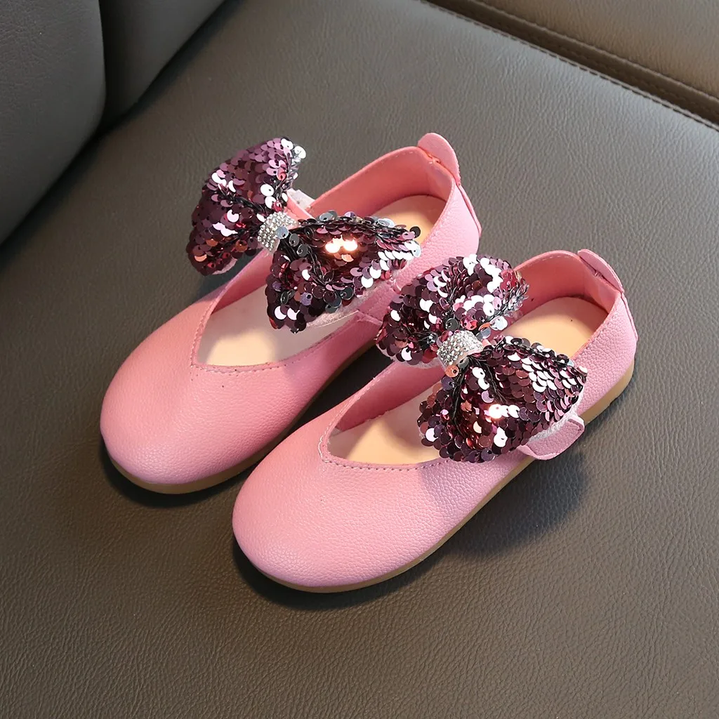 Детские балетки для маленьких девочек; милые туфли принцессы на плоской подошве с украшением в виде кристаллов и бантом; Повседневная обувь для девочек; Летняя детская обувь