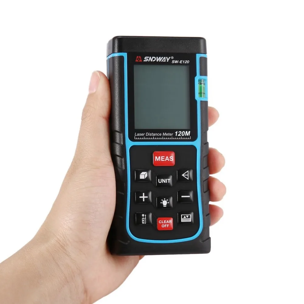 

SNDWAY SW-E120 120M Handheld Laser Distance Meter Range Finder Trena Laser Rangefinder Laser Tape Measure Distance Tool
