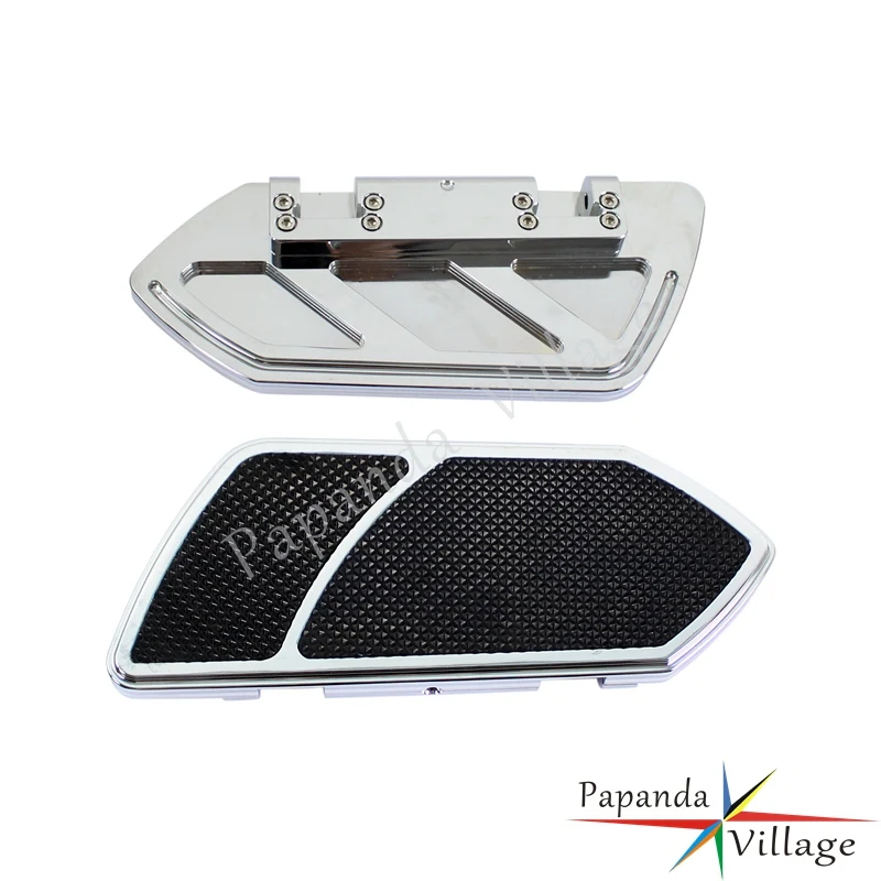 

Motorbikes Chrome Billet Rear Footrests Passenger Foot Pegs Pedal Driver Floorboards for Harley Touring Road King FLH FLT