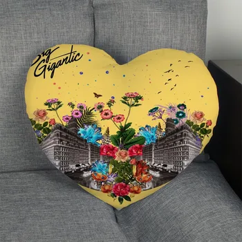 

Hot Sale big gigantic brighter future Heart Shape Pillow Cover Custom zipper Pillowcase Just Cover No Core Size 41x36cm,47x42cm