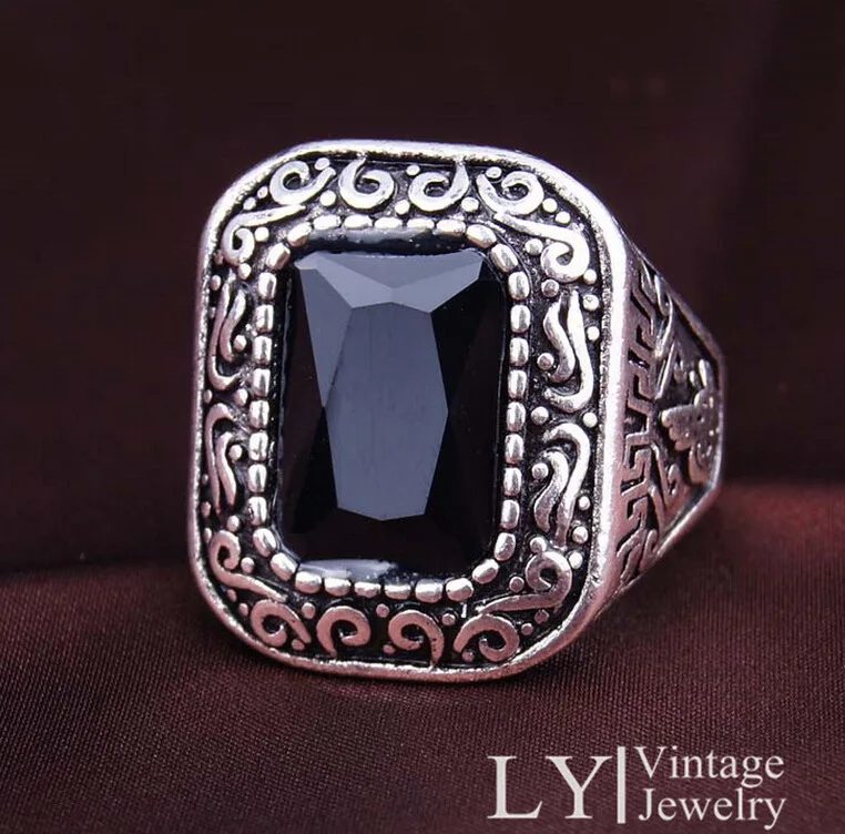 

New Arrivals Vintage Rings Personalized Ancient Silver Plated Imitation Fashion Jewelry Punk Retro Ring /Statement Rings for Men