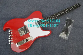 

new customized Big John new headless electric guitar in red with mahogany body free shipping F-3100
