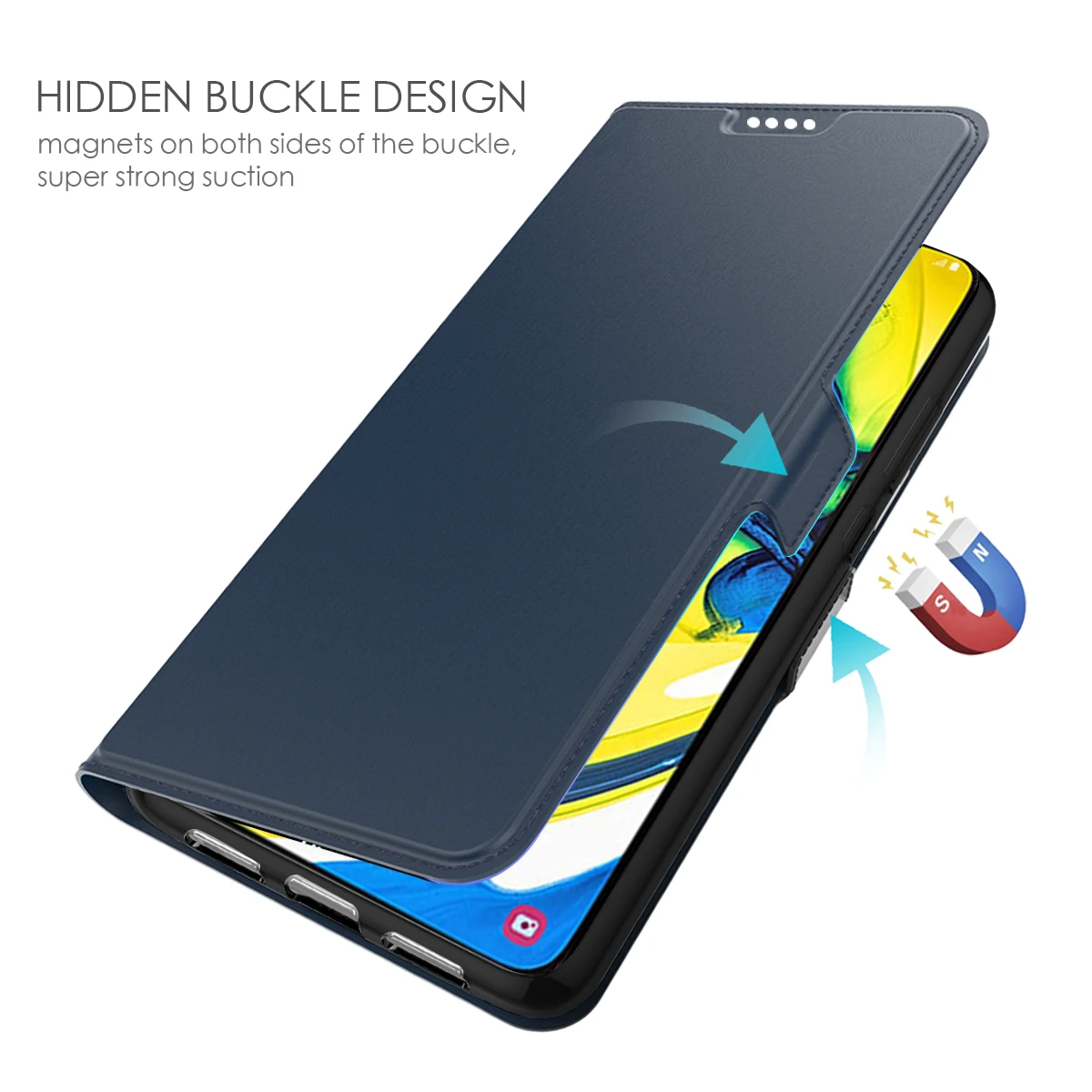 Чехол для Samsung A50 из искусственной кожи с откидной крышкой и подставкой чехол