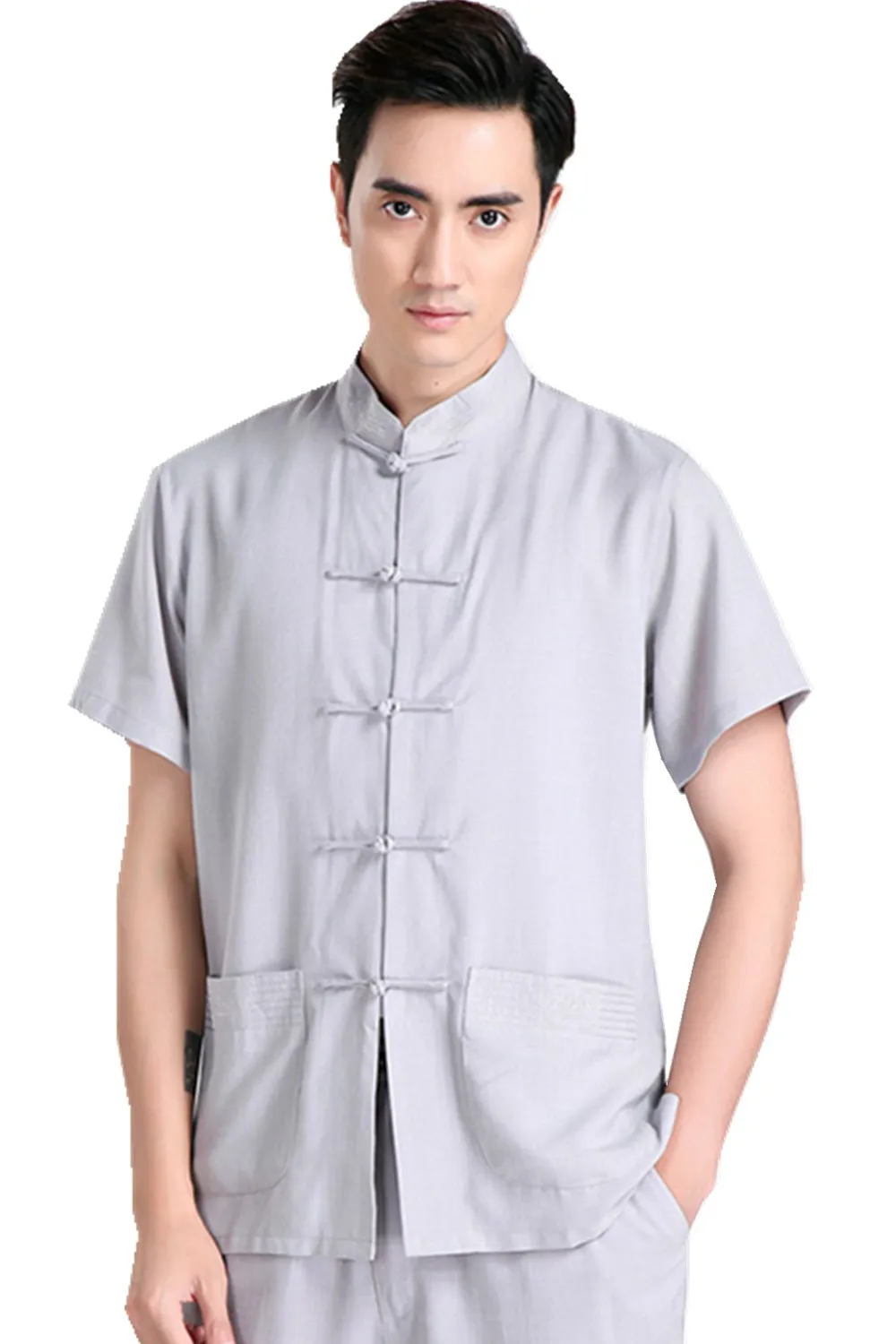 Shanghai Story traditional chinese clothing for men tai chi shirt male chinese ethnic clothing tangzhuang Top Kungfu Shirt Man