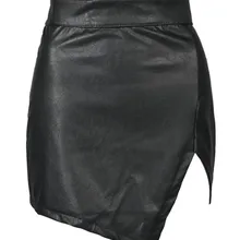 Подгонка XXS 5XL 7XL 10XL Женская дешевая трапециевидная Асимметричная юбка-карандаш из искусственной кожи с высокой талией saia Юбки в складку