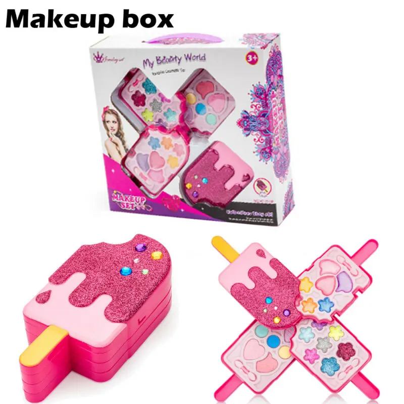 

2019 Brand Children's Cosmetics Princess Makeup Box Set Safe Non-Toxic Girl Makeup Kit Kid Girls Toy Gift