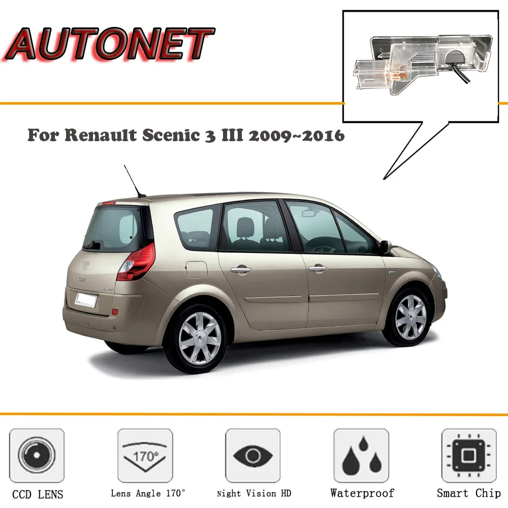 Камера заднего вида для Renault scenic 2 II Grand 2003 ~ 2009/CCD/номерной знак|Камера авто| |