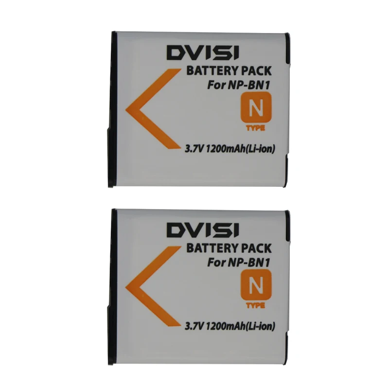 2pcs 1.2ah Npbn1 Np Bn1 Npbn1 Camera Battery For Sony Dscw390 Dsc