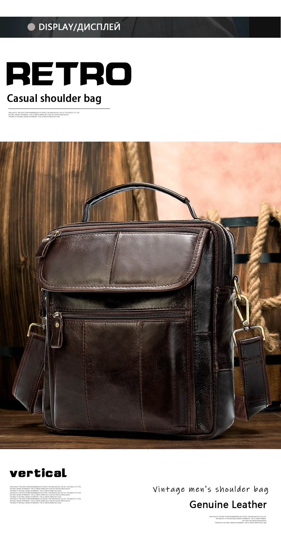 Men Shoulder Bag Men's Genuine Leather Casual Bags for Men Business Crossbody Handbag Flap Leather Bags bolsas male 10
