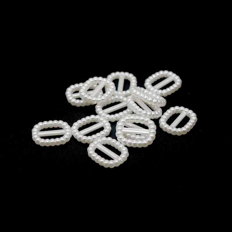 

SHINE 100pcs/lot 12*11mm White Oval Shape Scrapbook Simulated Pearl Beads Sewing Buttons DIY Material Findings BD0025