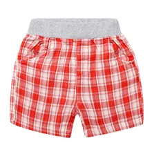 Летние детские шорты шаровары для мальчиков и девочек, полосатые штаны в клетку, пять подштанов, детская одежда, повседневная детская одежда для малышей